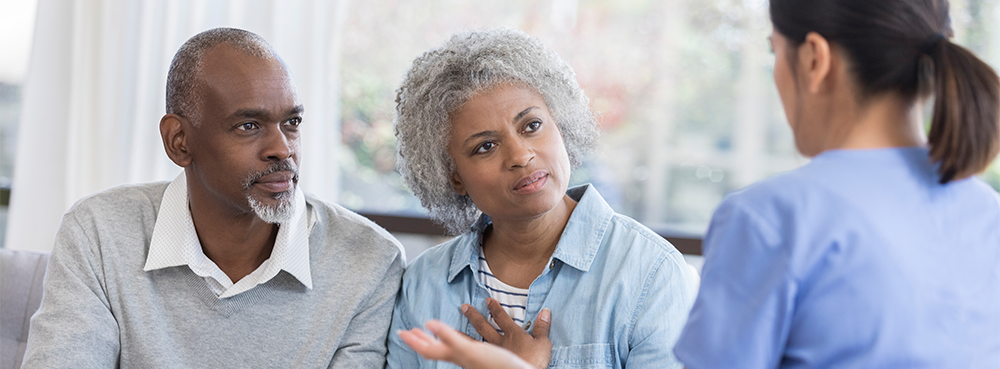 Man and woman screening for colorectal cancer